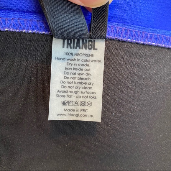 Triangl Blue Neoprene Bikini Bottom. Size L - Picture 6 of 6